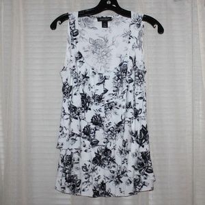 White House Black Market flower print cami top S